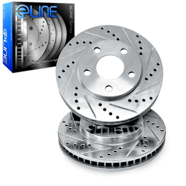 631-76154 eLine Drilled & Slotted Rotor - Front Only 195285056 фото