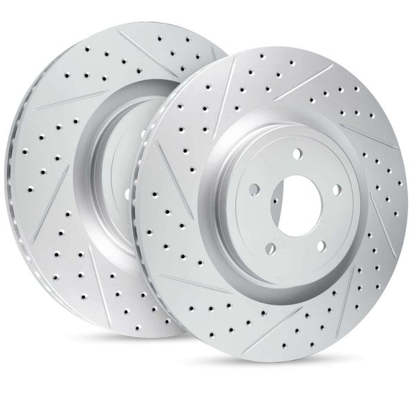 830-76140 GEOMET Drilled & Slotted Rotor - Front Only 184286764 фото