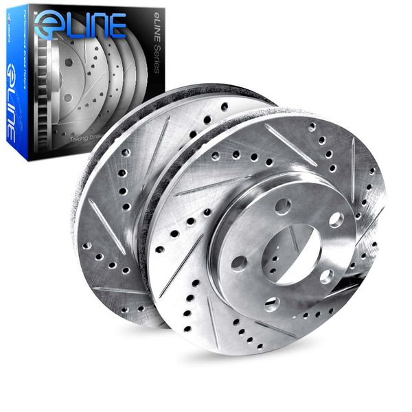 631-75041 eLine Drilled & Slotted Rotor - Rear Only 195285603 фото