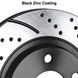 CB-33168 Premium Cross-Drilled & Slotted Brake Rotors (Black Zinc Coating) - Front Only 327573715 фото 2
