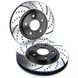 CB-33168 Premium Cross-Drilled & Slotted Brake Rotors (Black Zinc Coating) - Front Only 327573715 фото 1